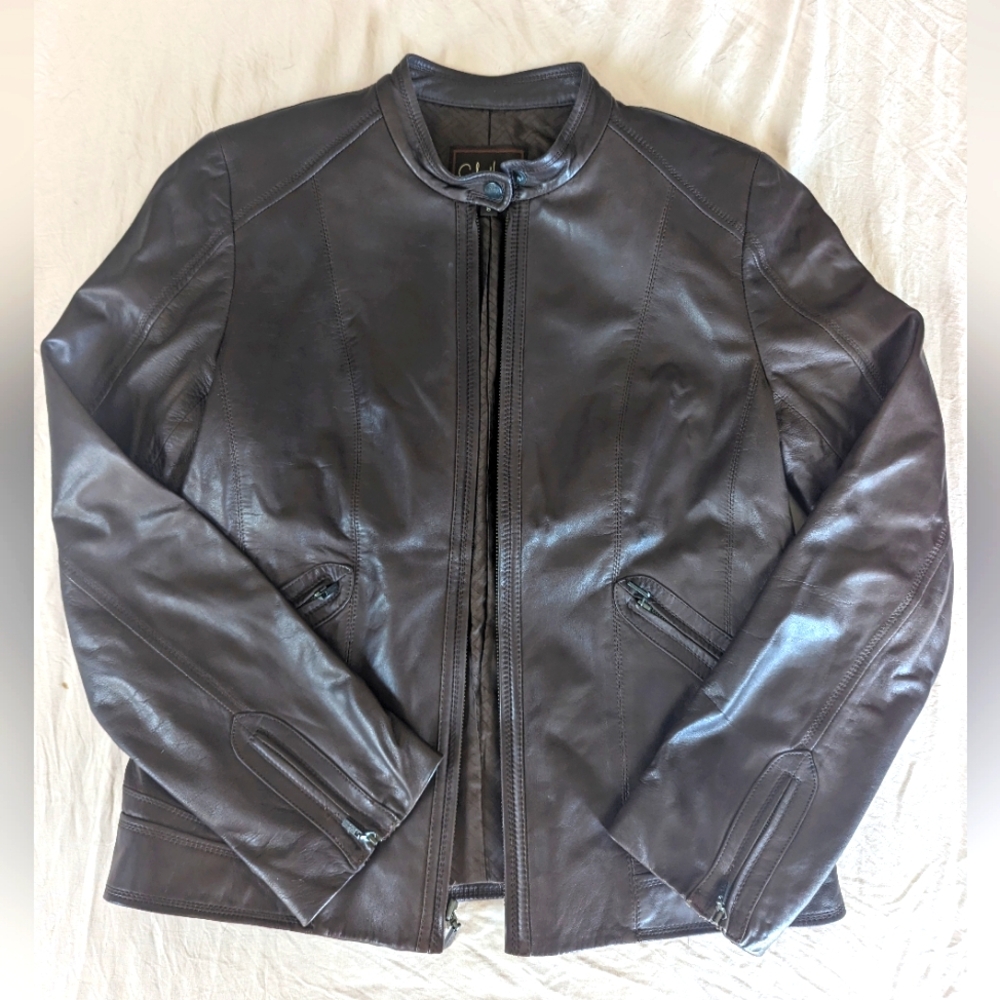 Vintage Cole Haan Lambskin Leather Jacket